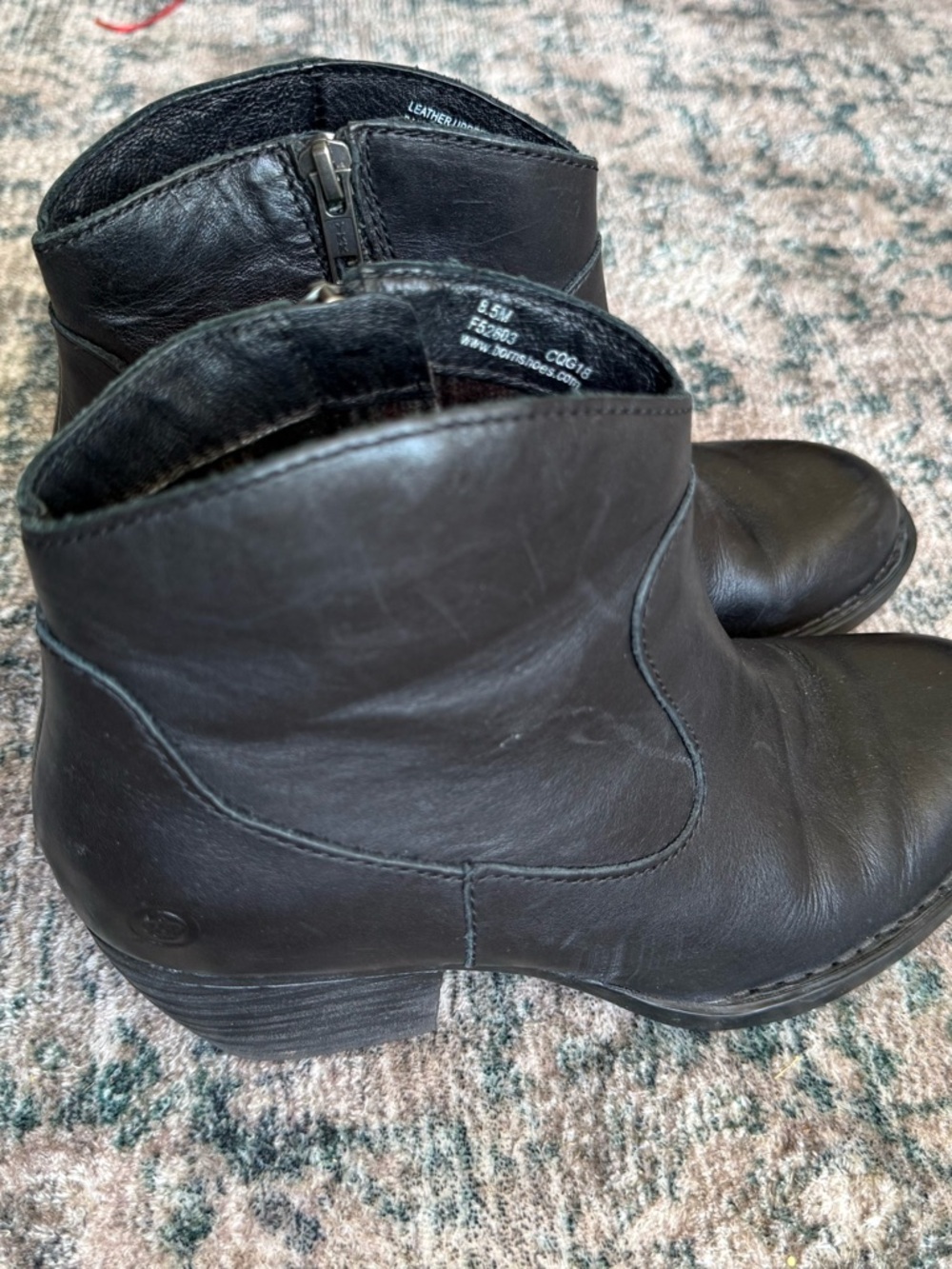 BORN Genuine Leather Ankle Boots - Picture 2 of 4